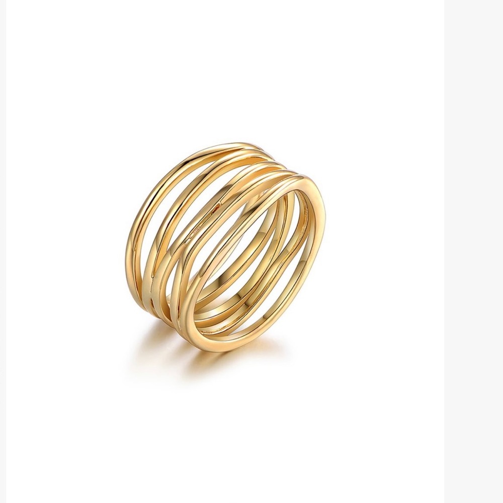 NEW Peermont 18k GP Stacked Design Ring